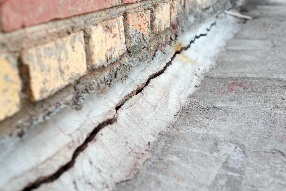 Cracked Block Foundation at a Quality Foundation Repair Austin inspection