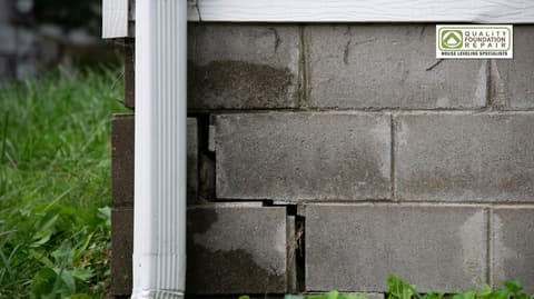 Stair Step Cracks at a Quality Foundation Repair Austin inspection