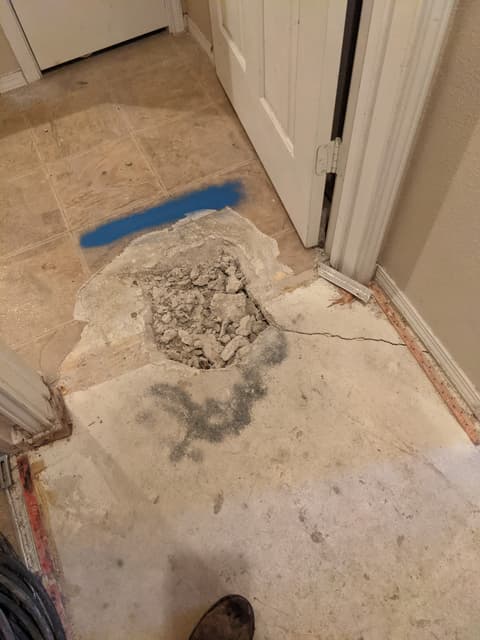 Floor Cracks at a Quality Foundation Repair Austin inspection