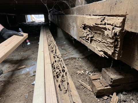 Rotten Wood at a Quality Foundation Repair Austin inspection