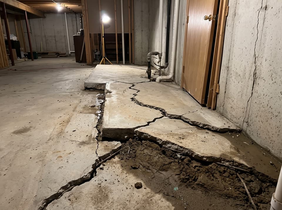 Foundation Upheaval at a Quality Foundation Repair Austin inspection
