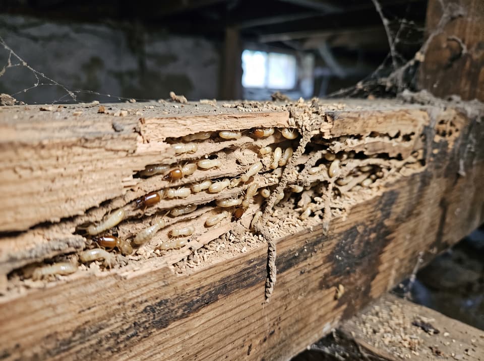 Termite Infestation at a Quality Foundation Repair Austin inspection