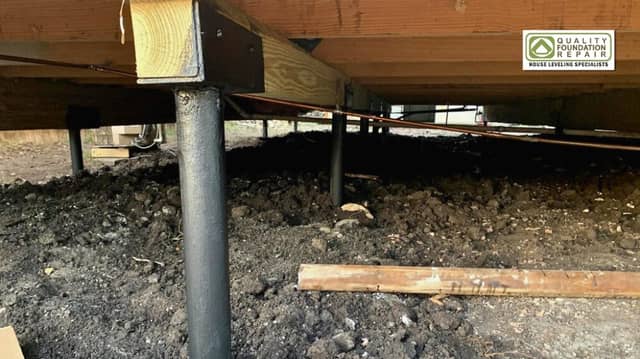 Quality Foundation Repair Austin installing isolated piers and beams for crawl space structural repair.
