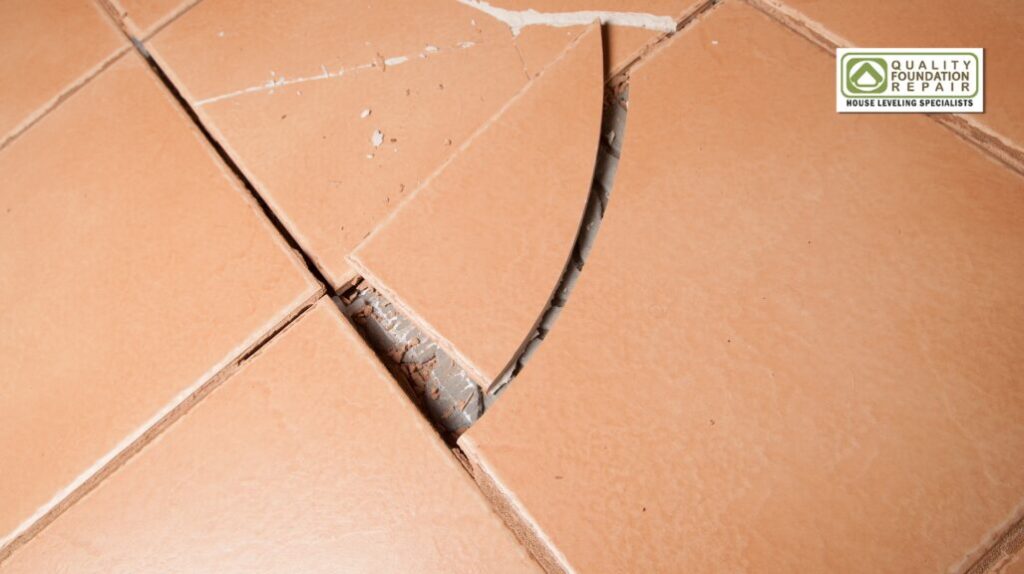 cracked floor tiles