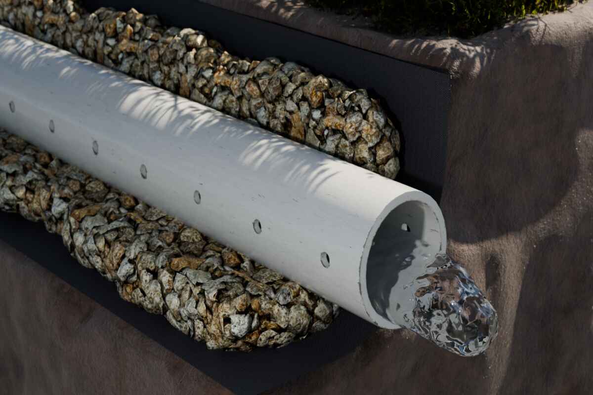 French drain in Texas by Quality Foundation Repair image